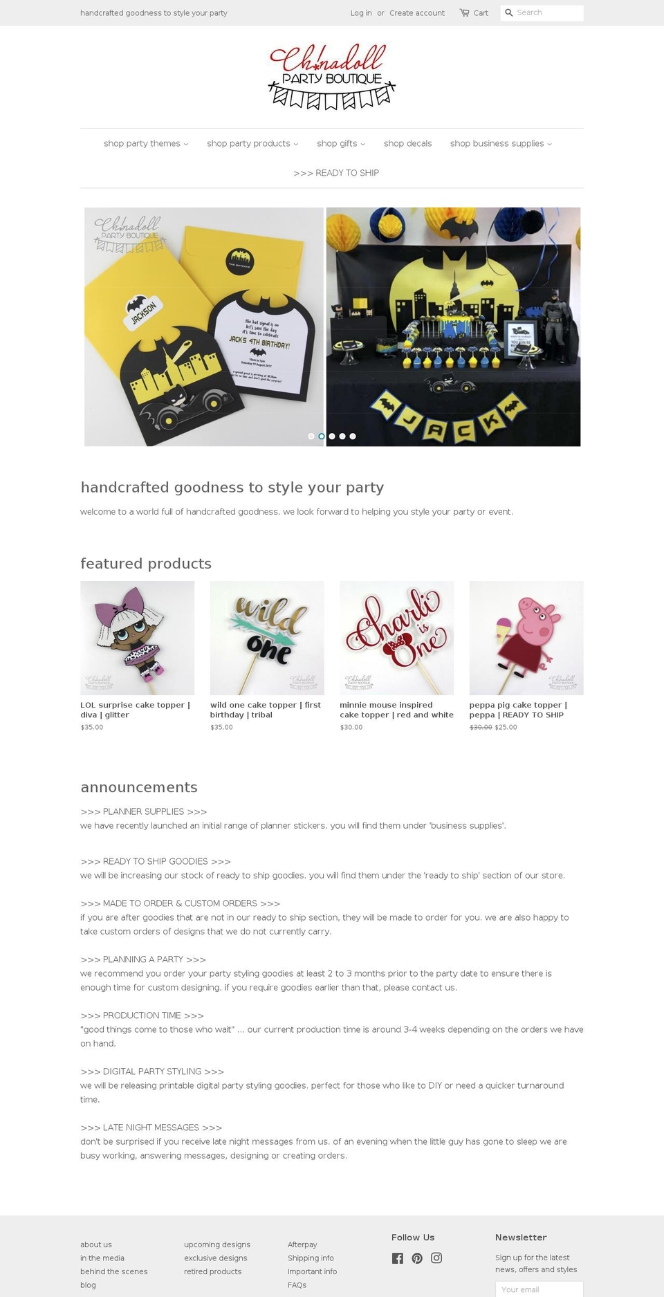 chinadollgiftboutique.com — Shopify storefront screenshot