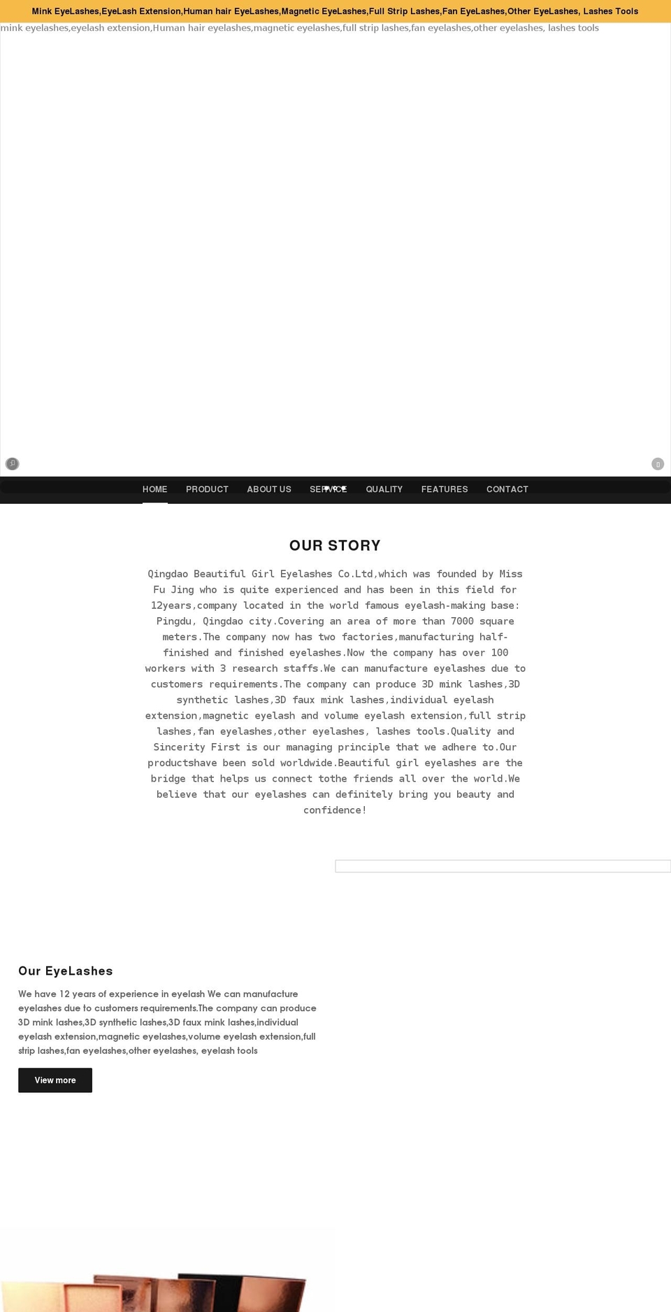 chinaqdlashes.com shopify website screenshot