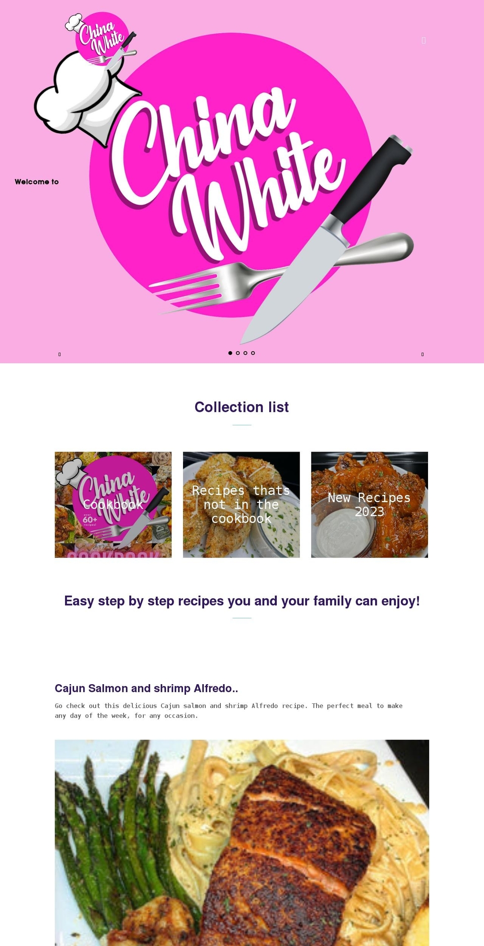 chinawhiterecipes.com shopify website screenshot