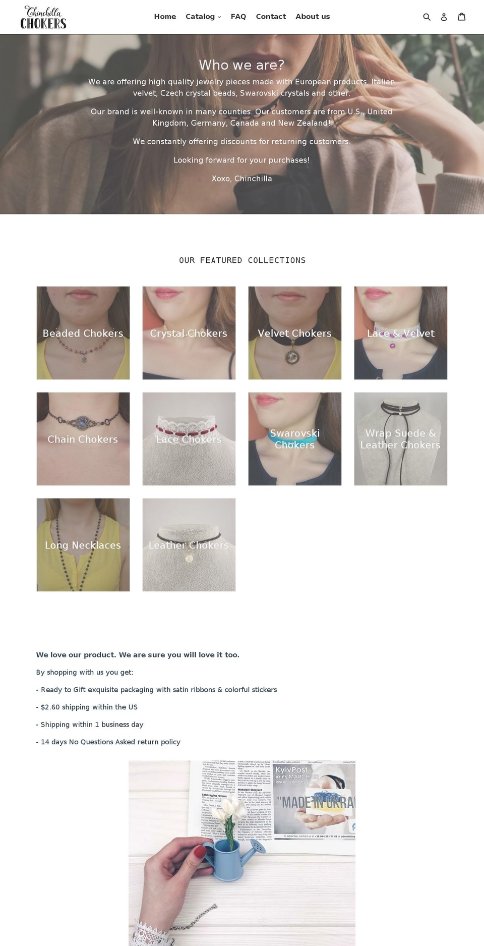 chinchilla-boutique.com — Shopify storefront screenshot