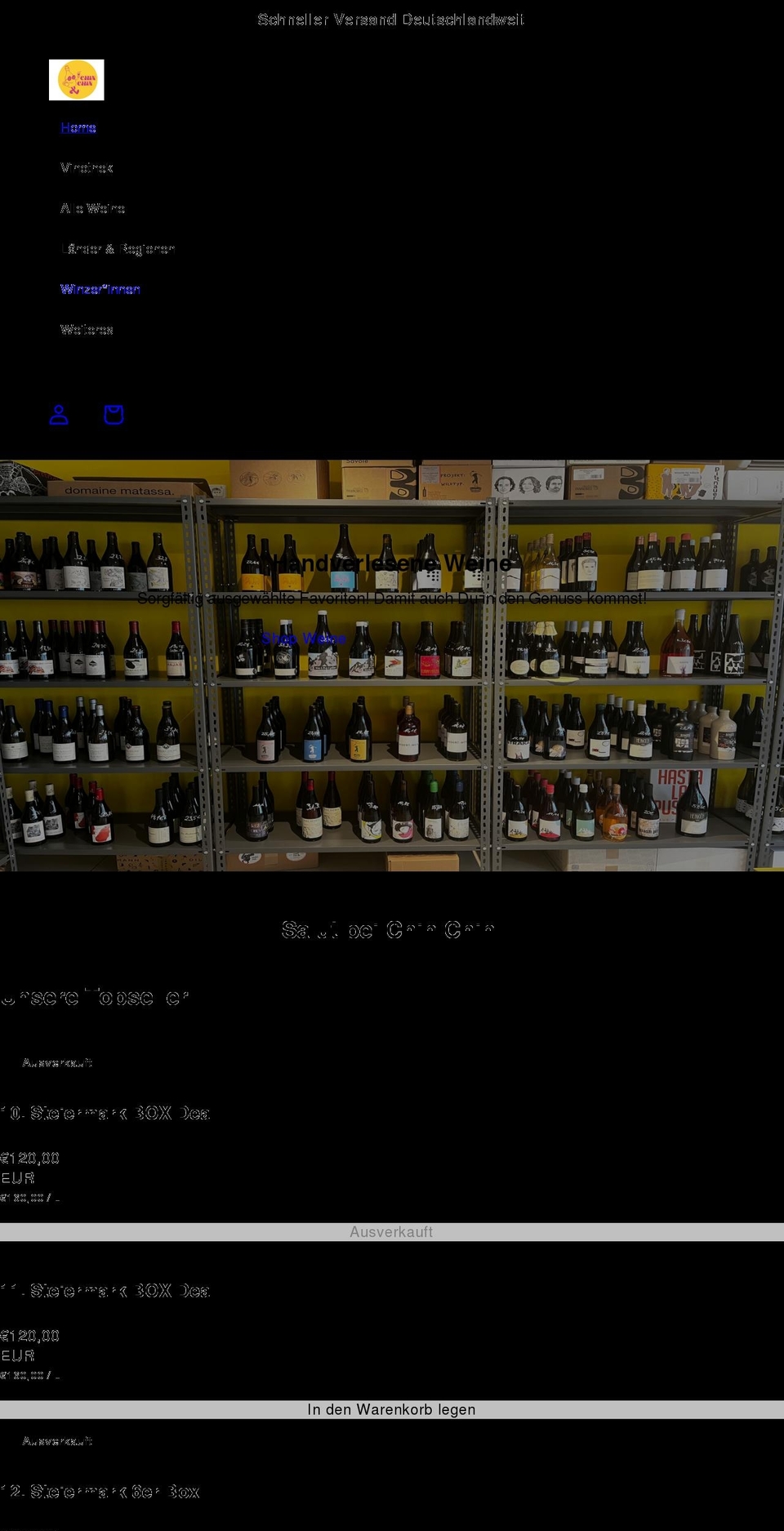 chinchin.wine shopify website screenshot