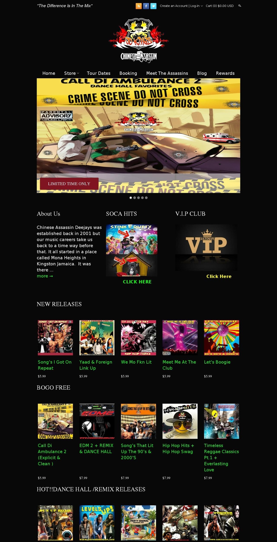 chineseassassin.com shopify website screenshot