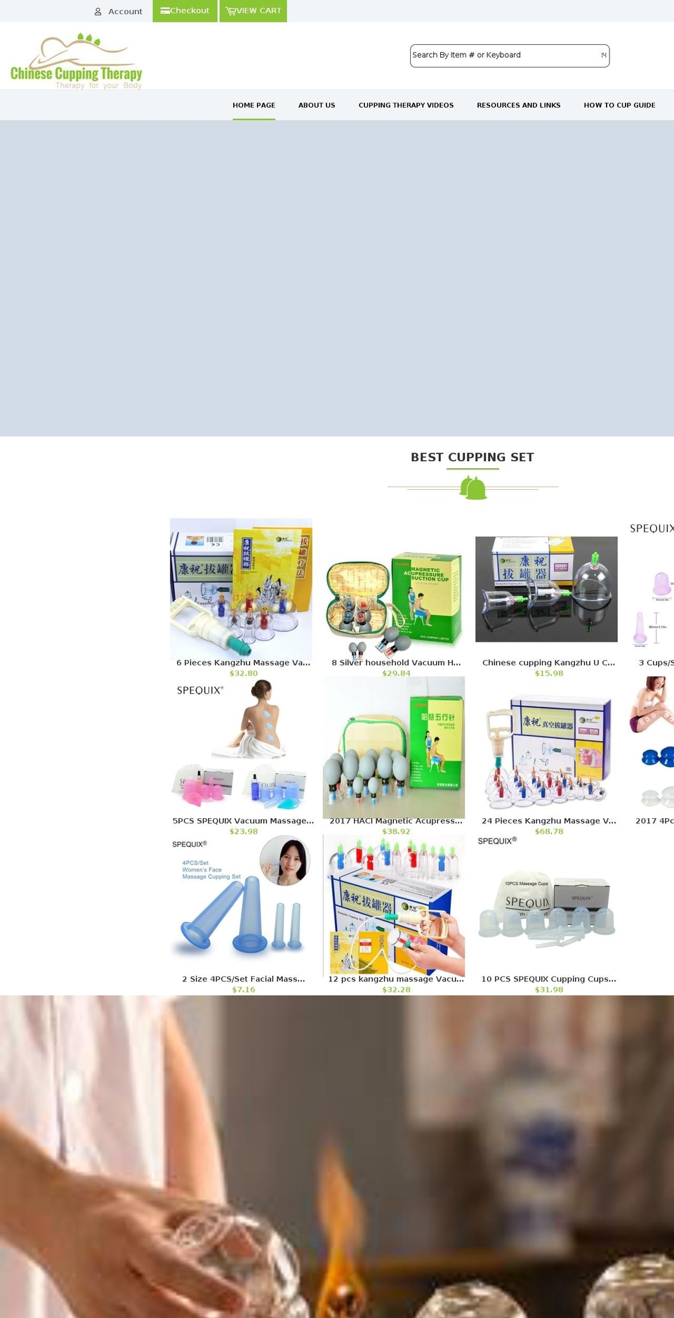 chinesecuppingtherapy.com shopify website screenshot