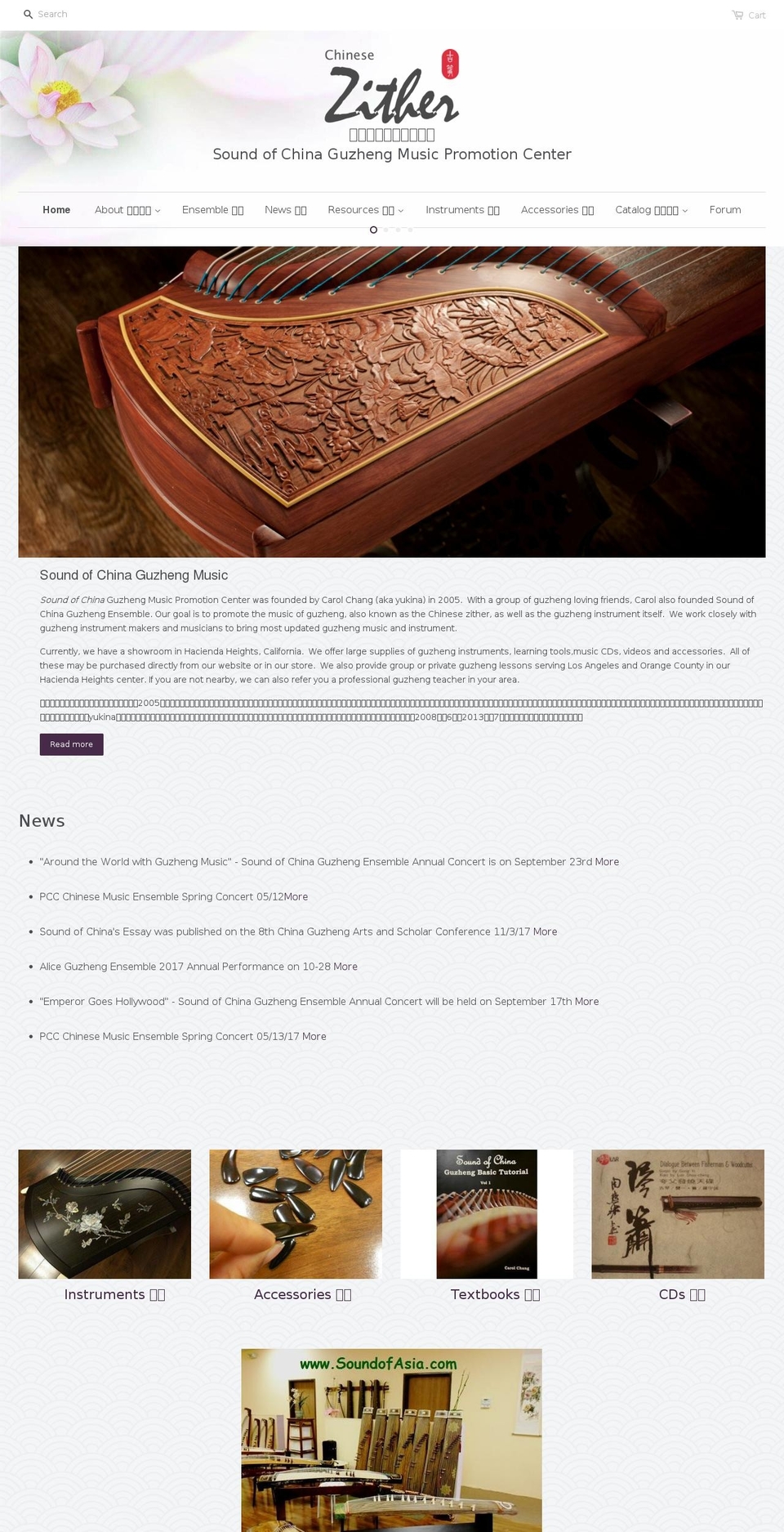 chineseguzheng.net shopify website screenshot