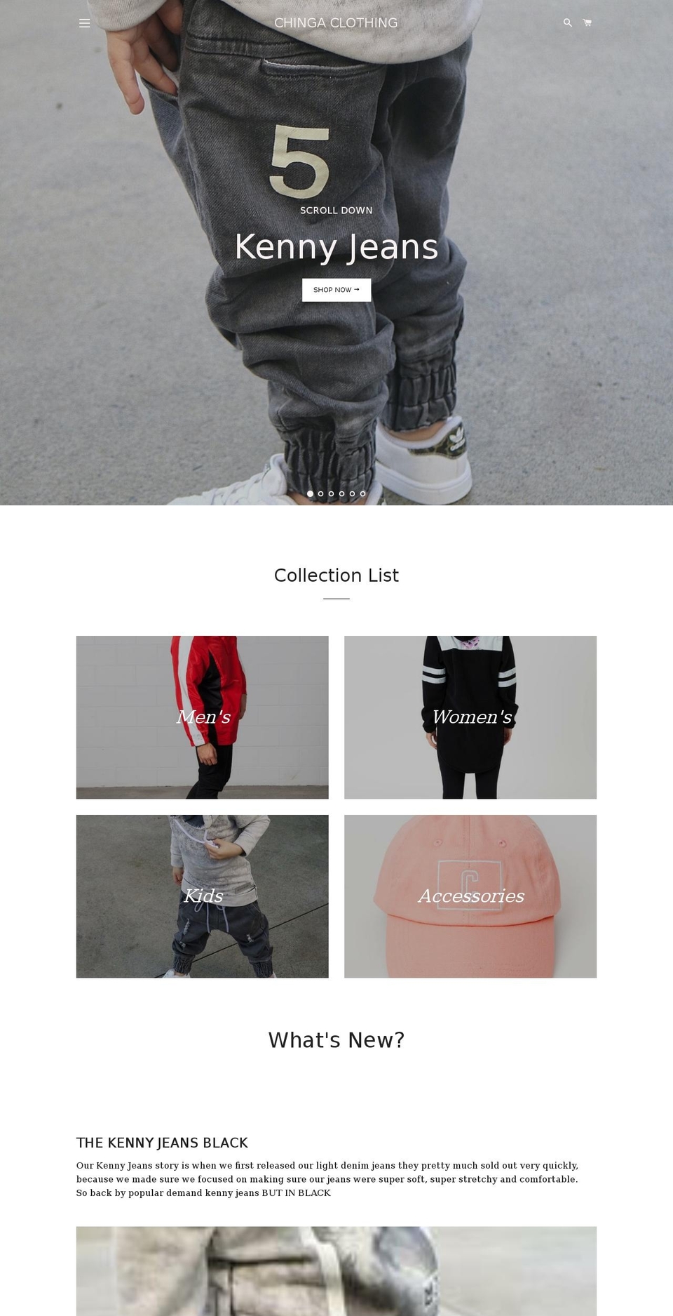 chingaclothing.com shopify website screenshot