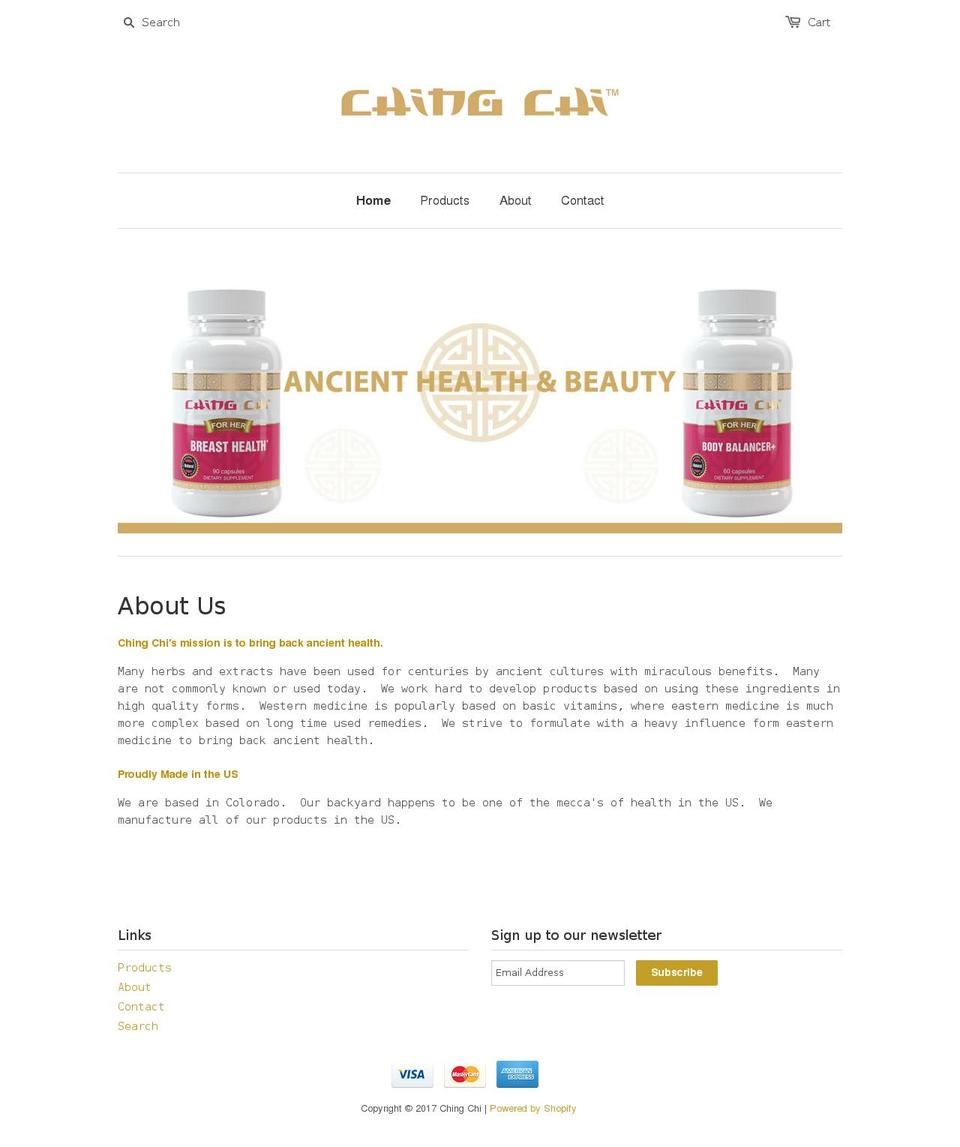 chingchilabs.com shopify website screenshot