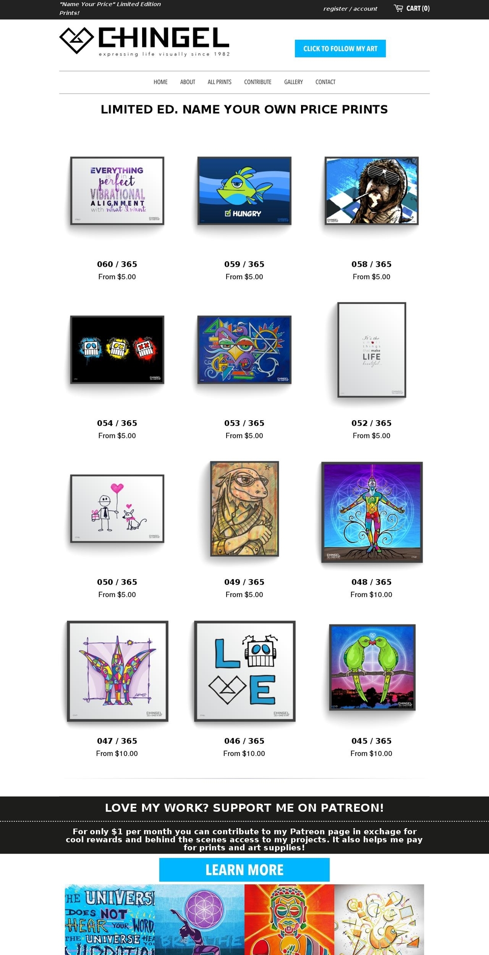 chingel.com shopify website screenshot