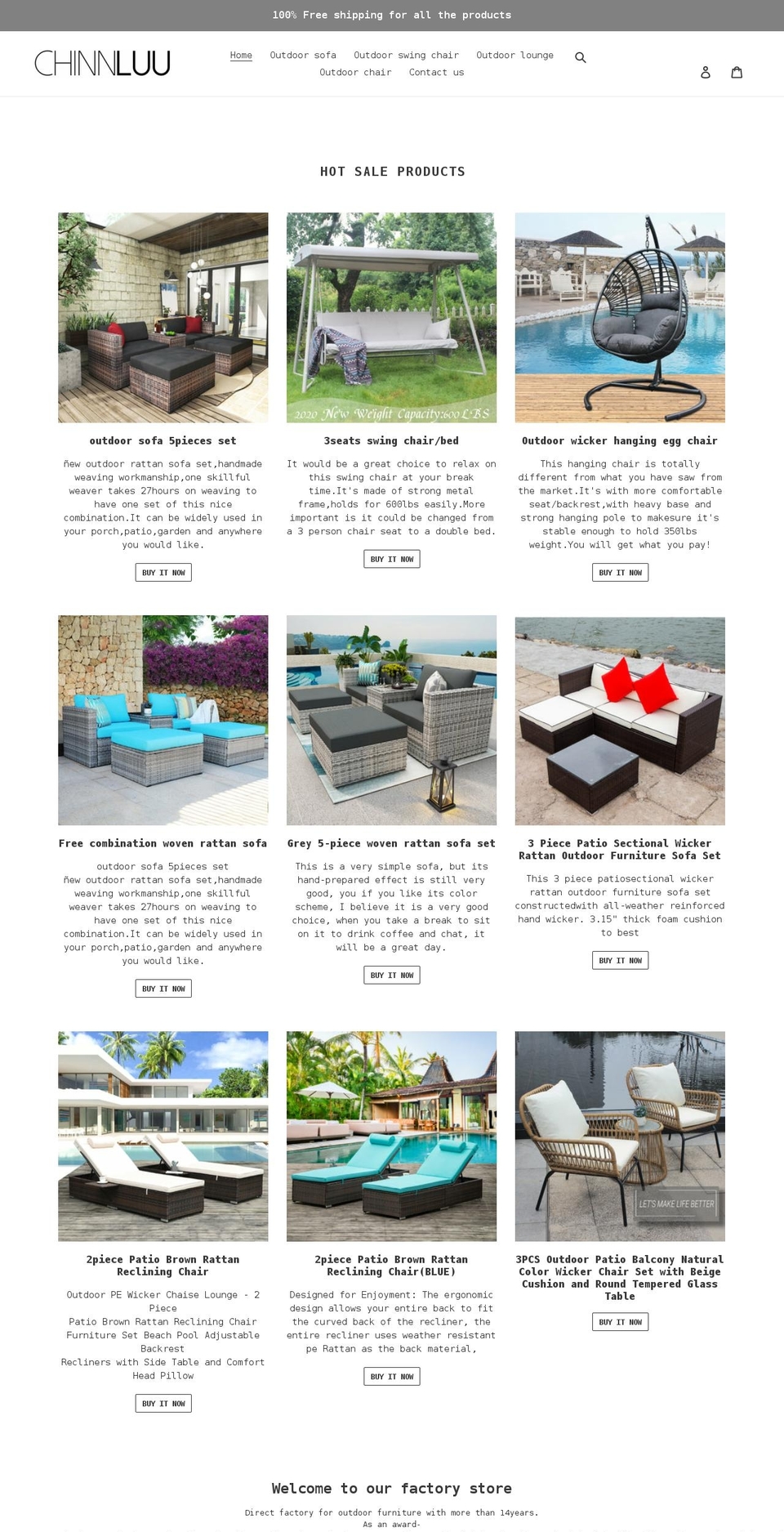 chinnluu.com shopify website screenshot