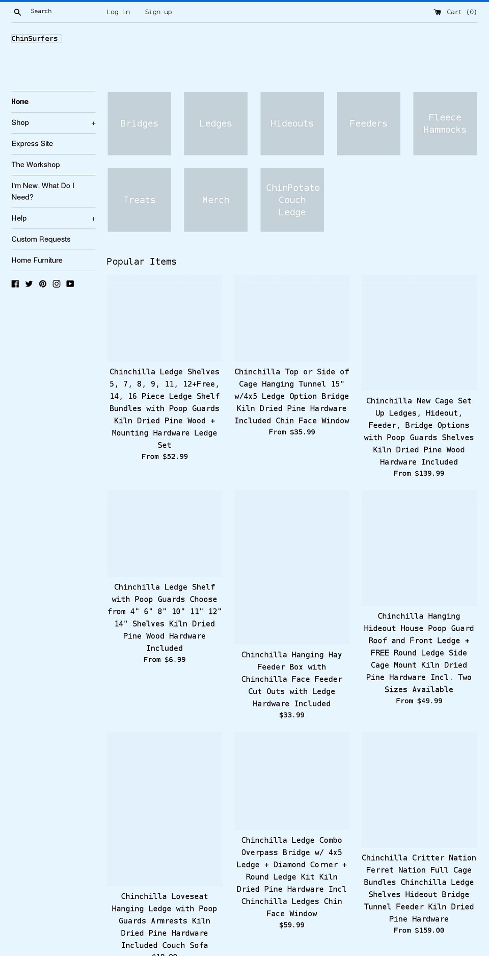 chinsurfers.com shopify website screenshot