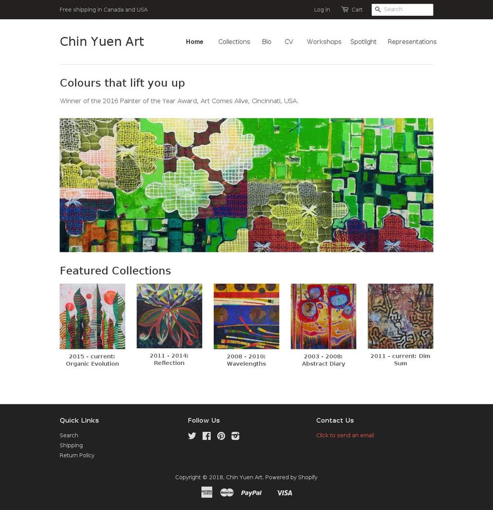 chinyuenart.com shopify website screenshot