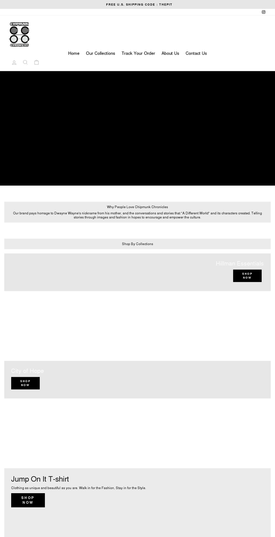 chipmunkchronicles.com shopify website screenshot