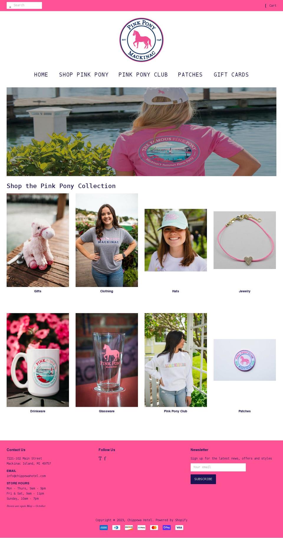 chippewa-hotel.myshopify.com shopify website screenshot