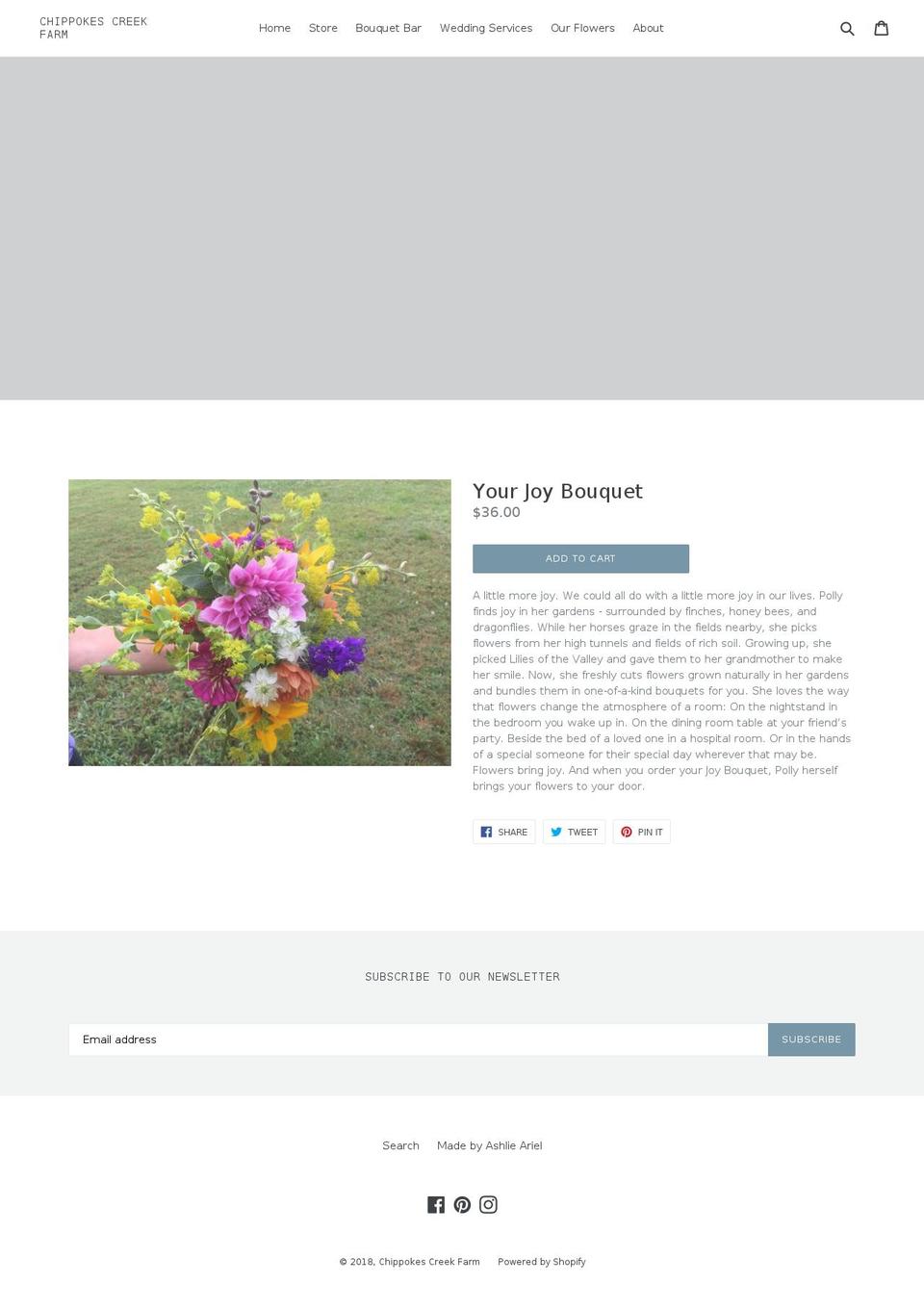 chippokescreekfarm.com — Shopify storefront screenshot