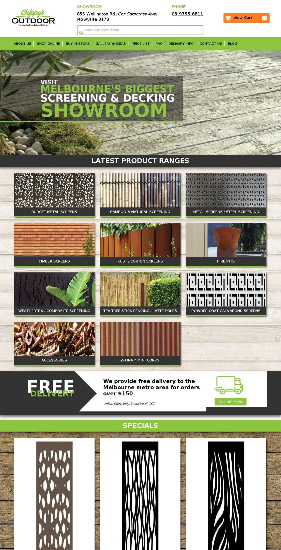 chippystimber.com.au shopify website screenshot
