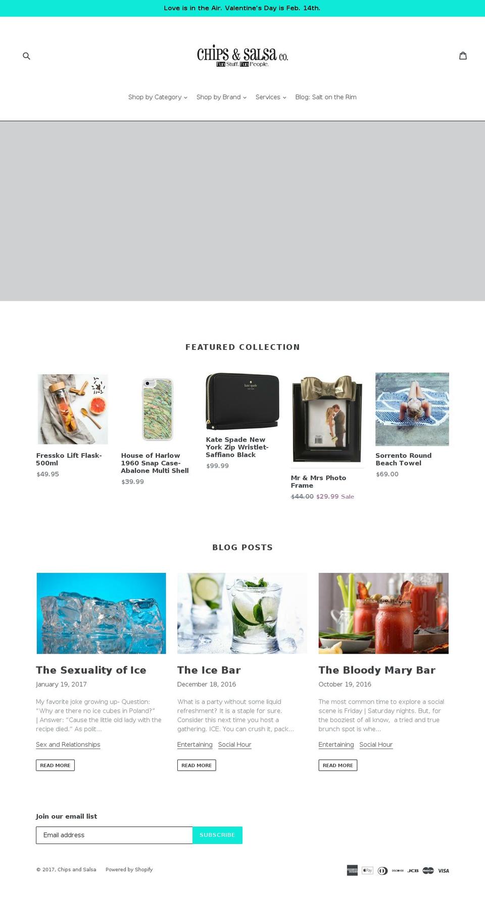 chipsandsalsainc.com shopify website screenshot
