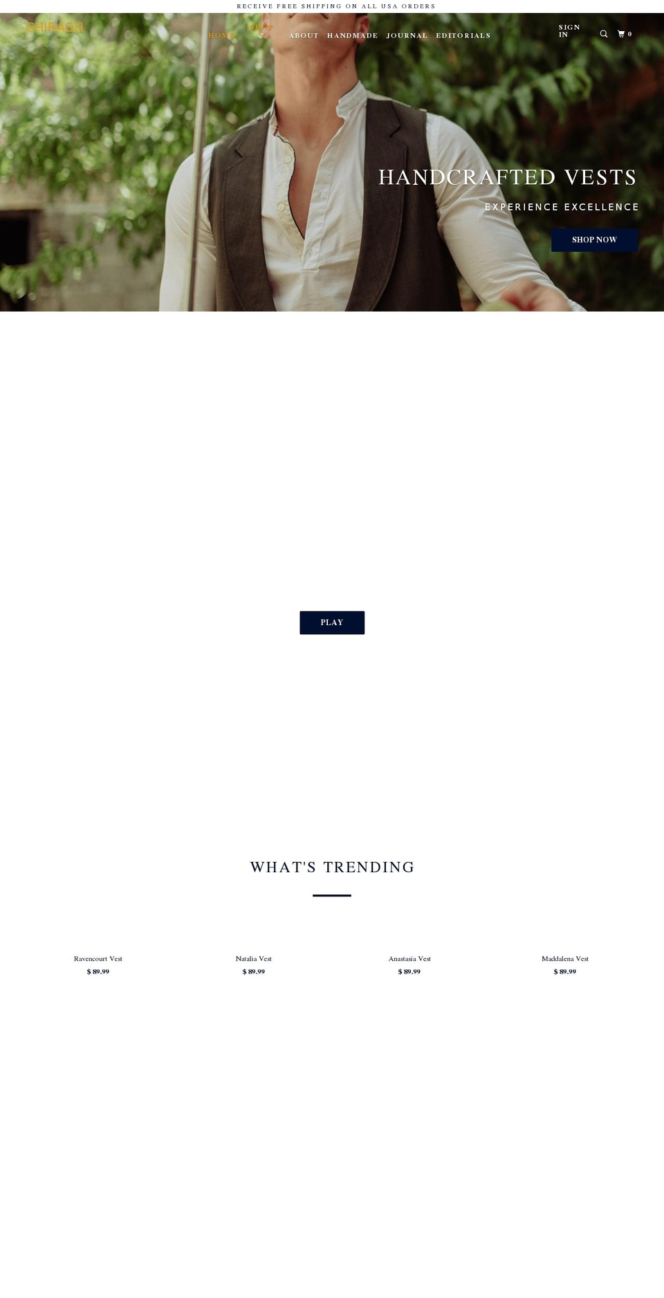chiraghapparel.com — Shopify storefront screenshot