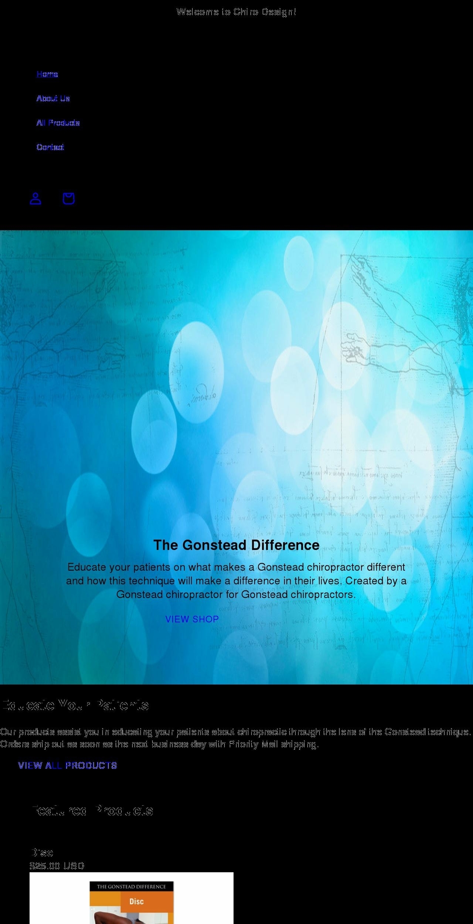 chirodesign.net shopify website screenshot