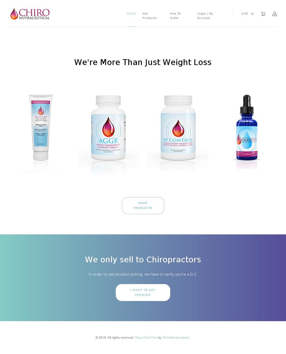 chironutraceutical.com shopify website screenshot