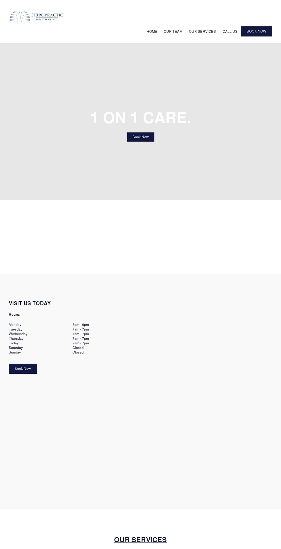 chiropractichealthclinic.ca shopify website screenshot
