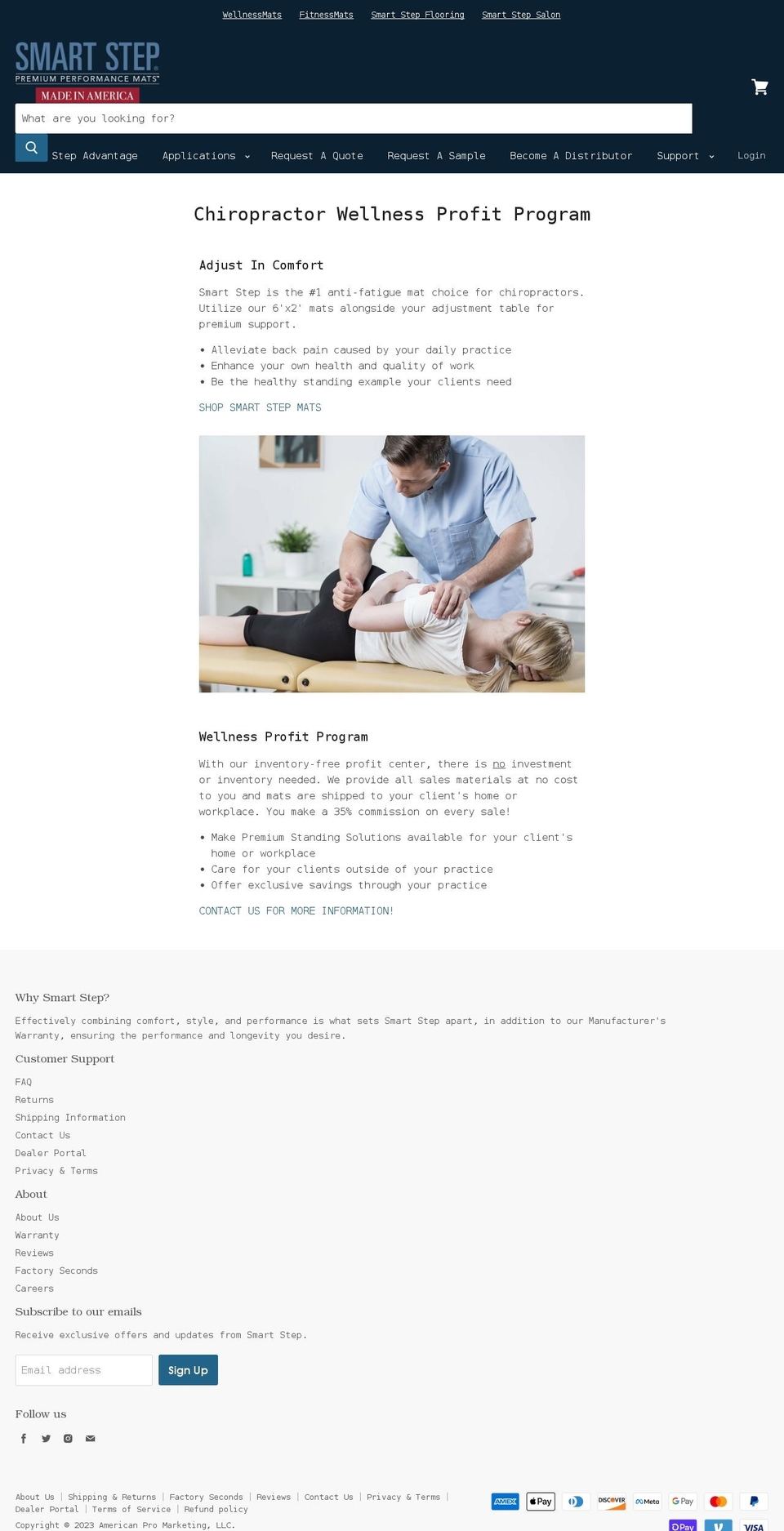 chiropractormats.com — Shopify storefront screenshot
