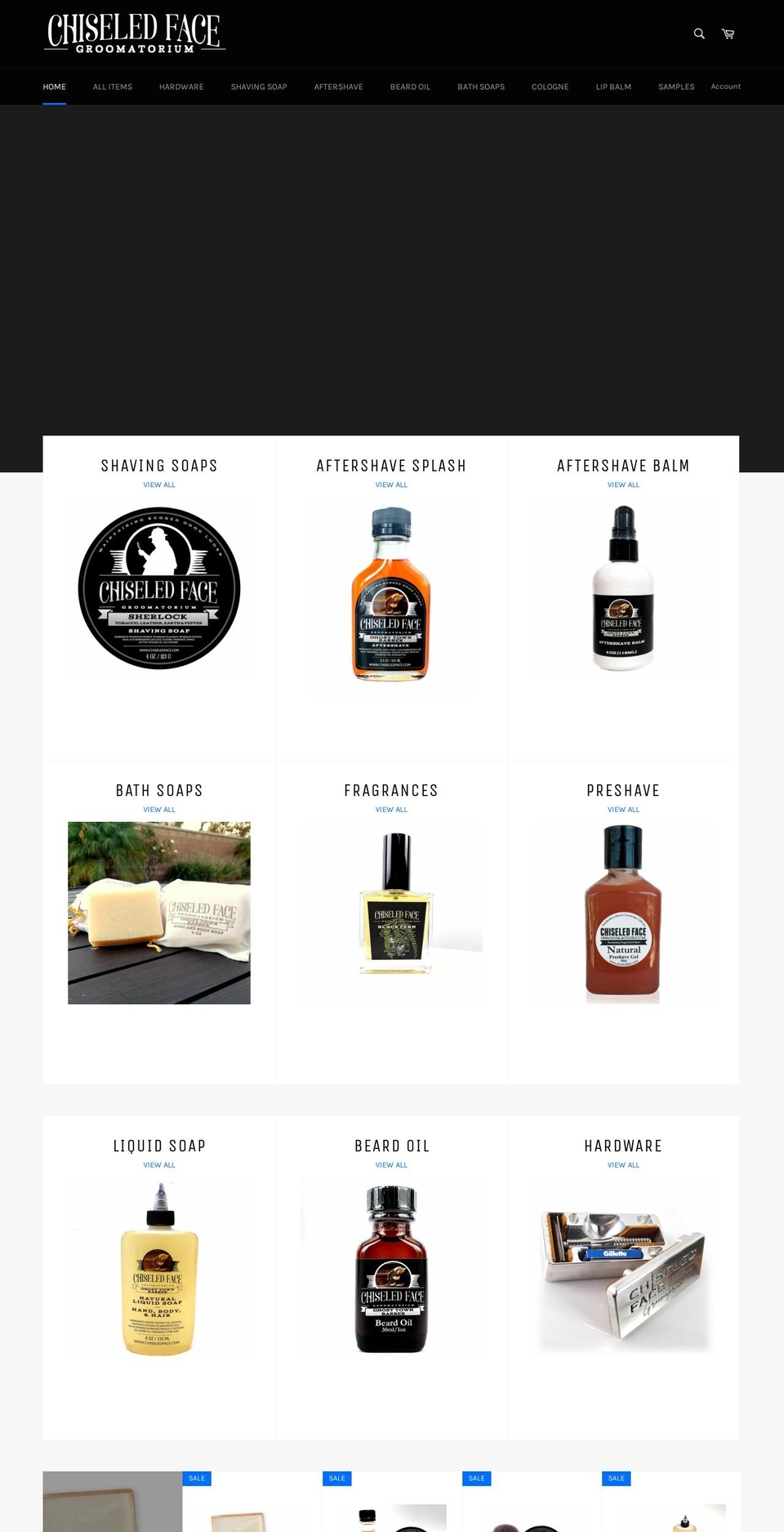 chiseledface.com shopify website screenshot