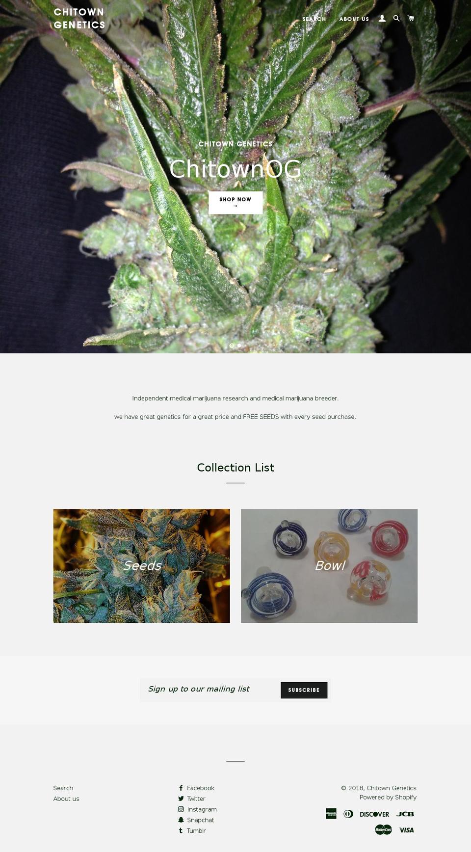 chitowngenetics.com — Shopify storefront screenshot