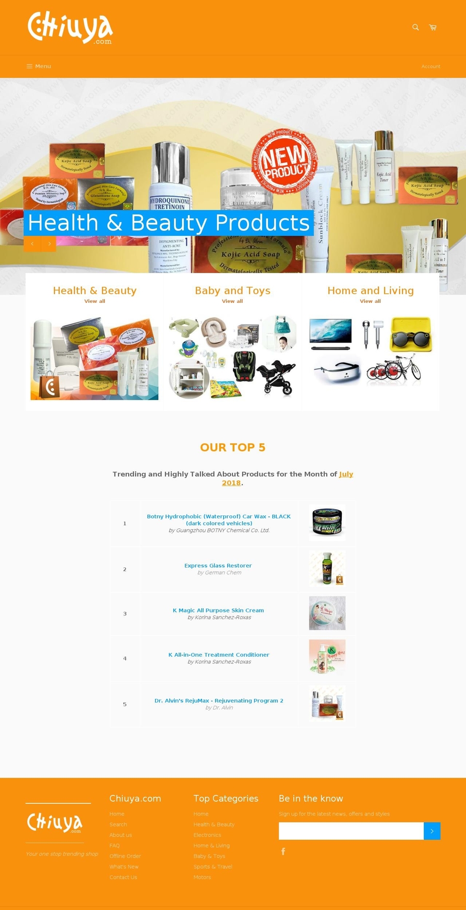 chiuya.com — Shopify storefront screenshot