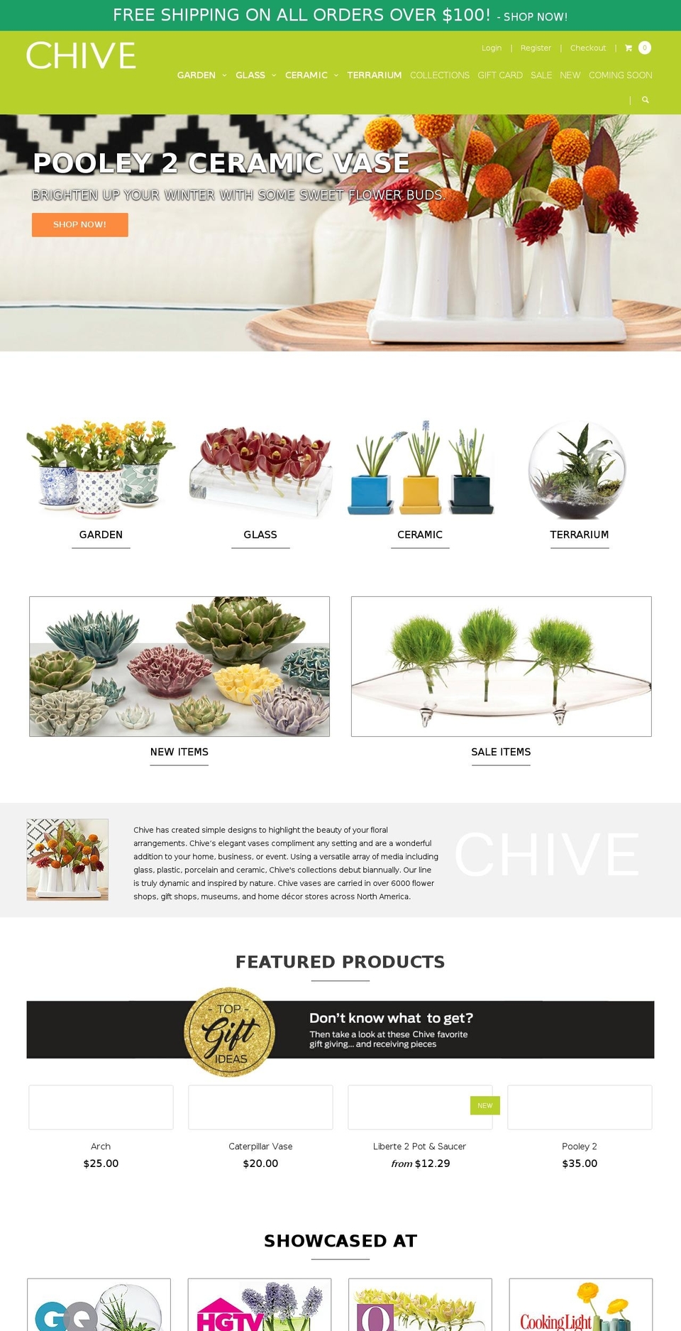 Symmetry Shopify theme site example chive.com