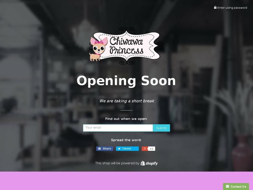 chiwawaprincess.com — Shopify storefront screenshot