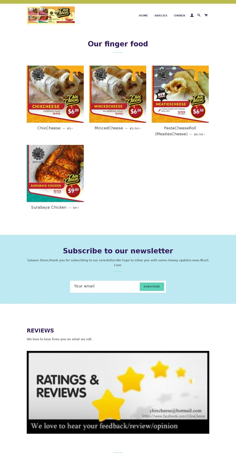 chixcheese.com shopify website screenshot