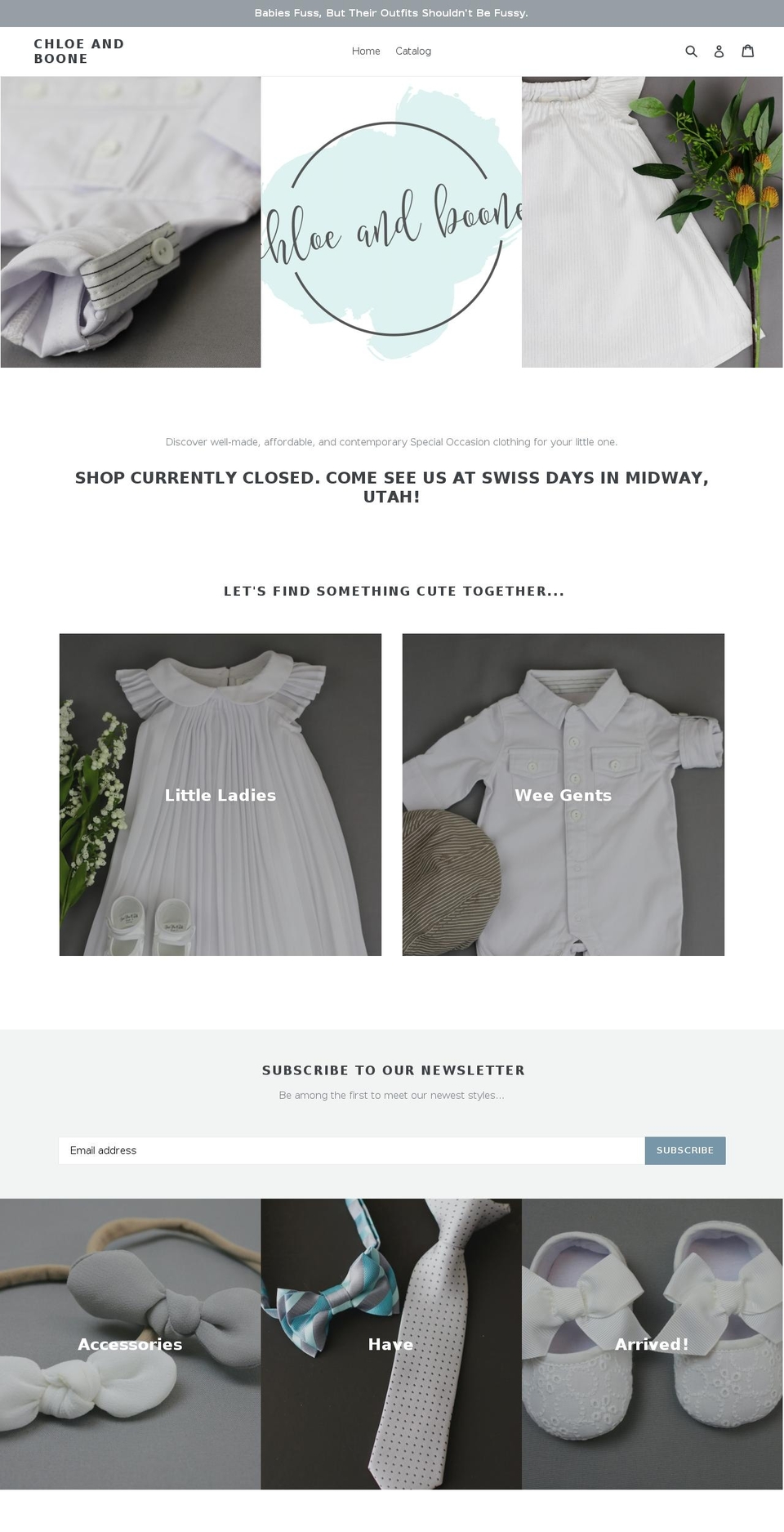 chloeandboone.com — Shopify storefront screenshot