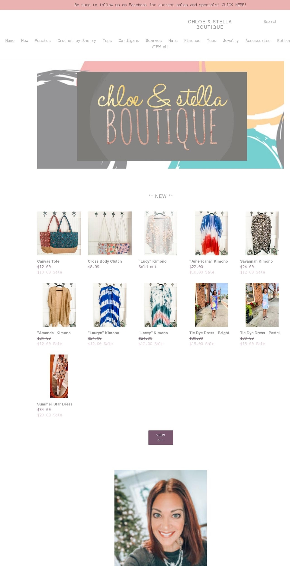 chloeandstellaboutique.com shopify website screenshot
