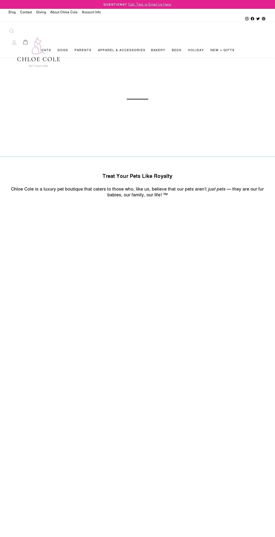 chloecole.com shopify website screenshot
