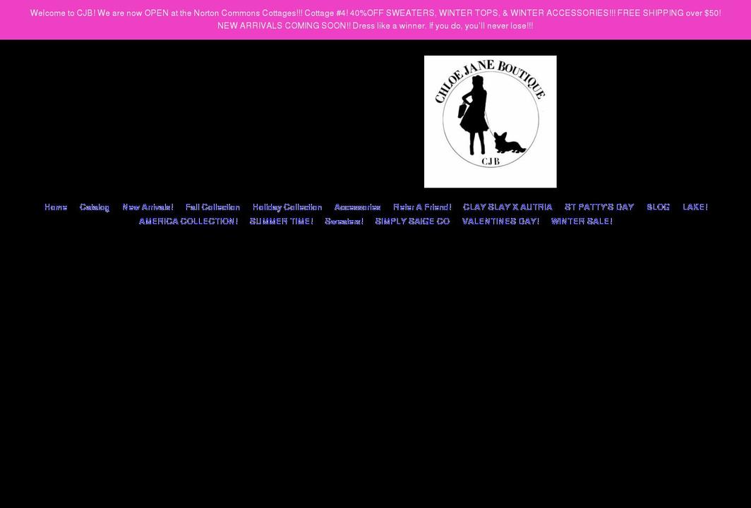 chloejboutique.com shopify website screenshot