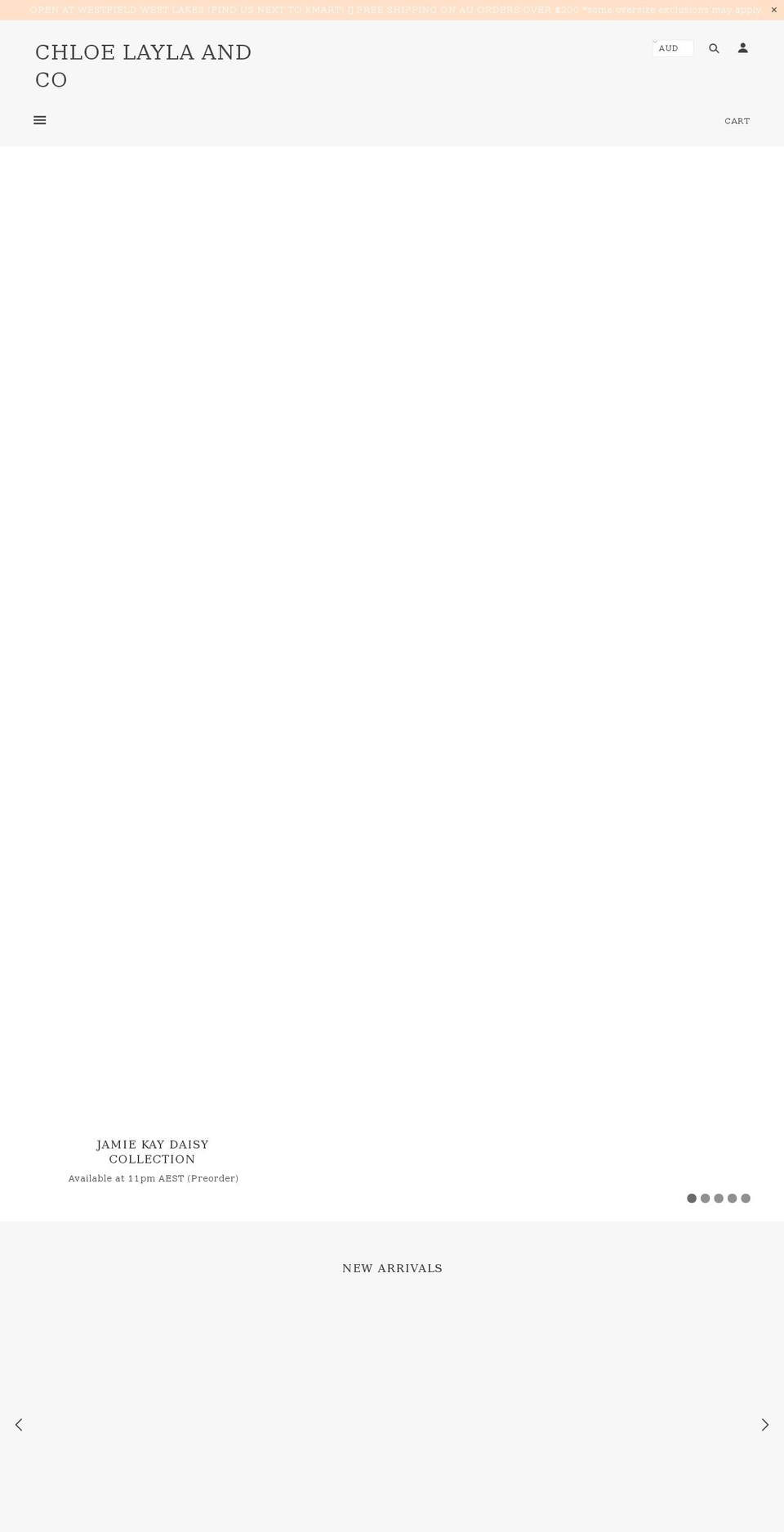 chloelayla.com.au shopify website screenshot