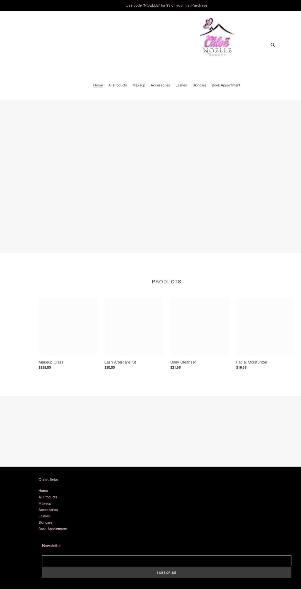 chloenoellebeauty.com shopify website screenshot