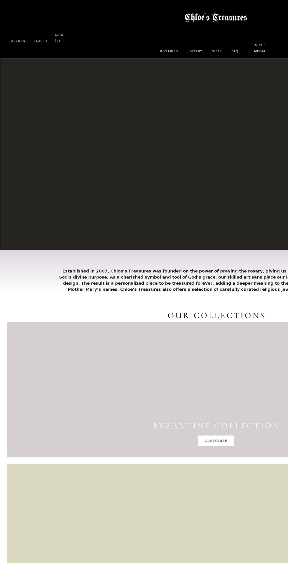 chloestreasures.com shopify website screenshot