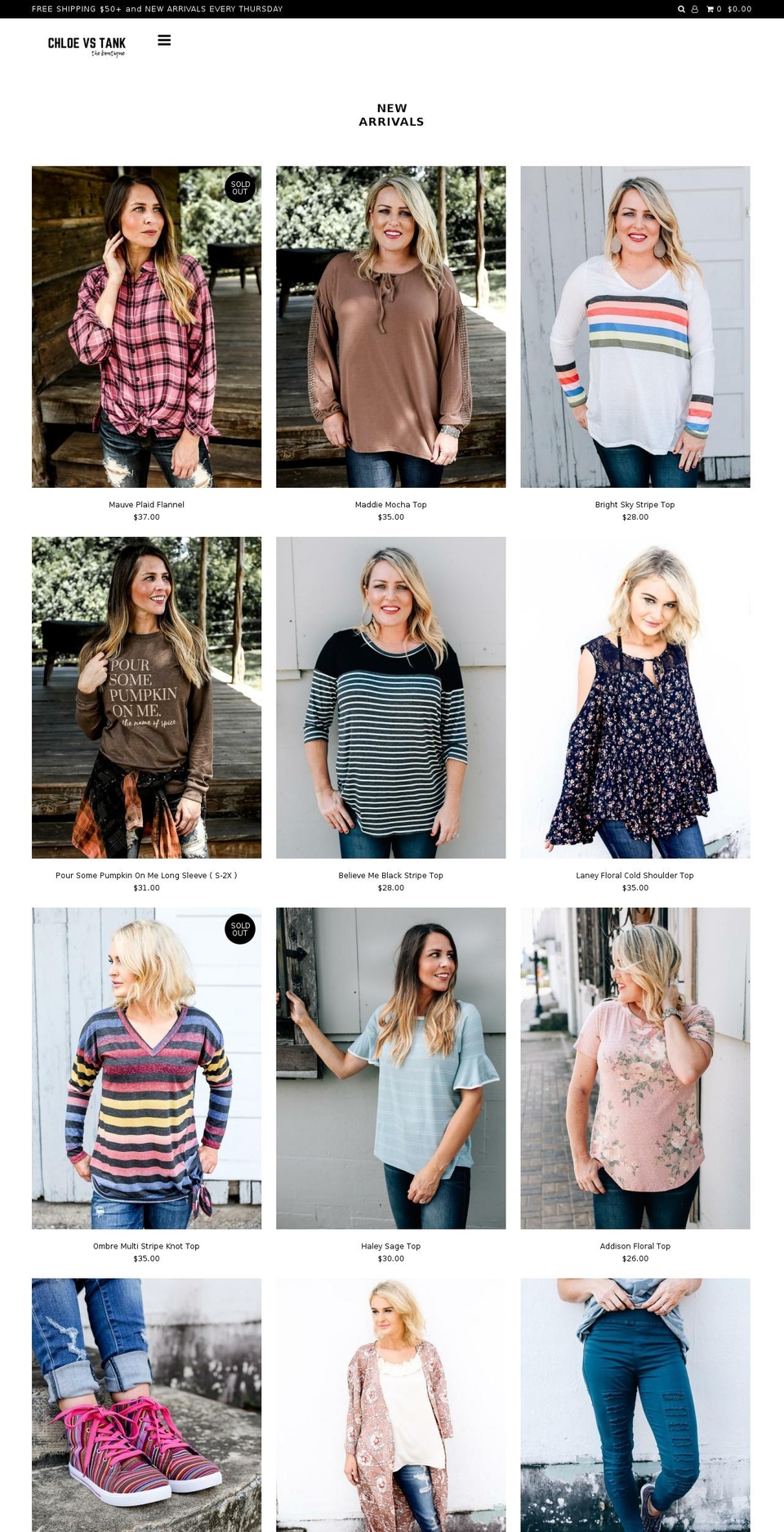 chloevstankboutique.com — Shopify storefront screenshot