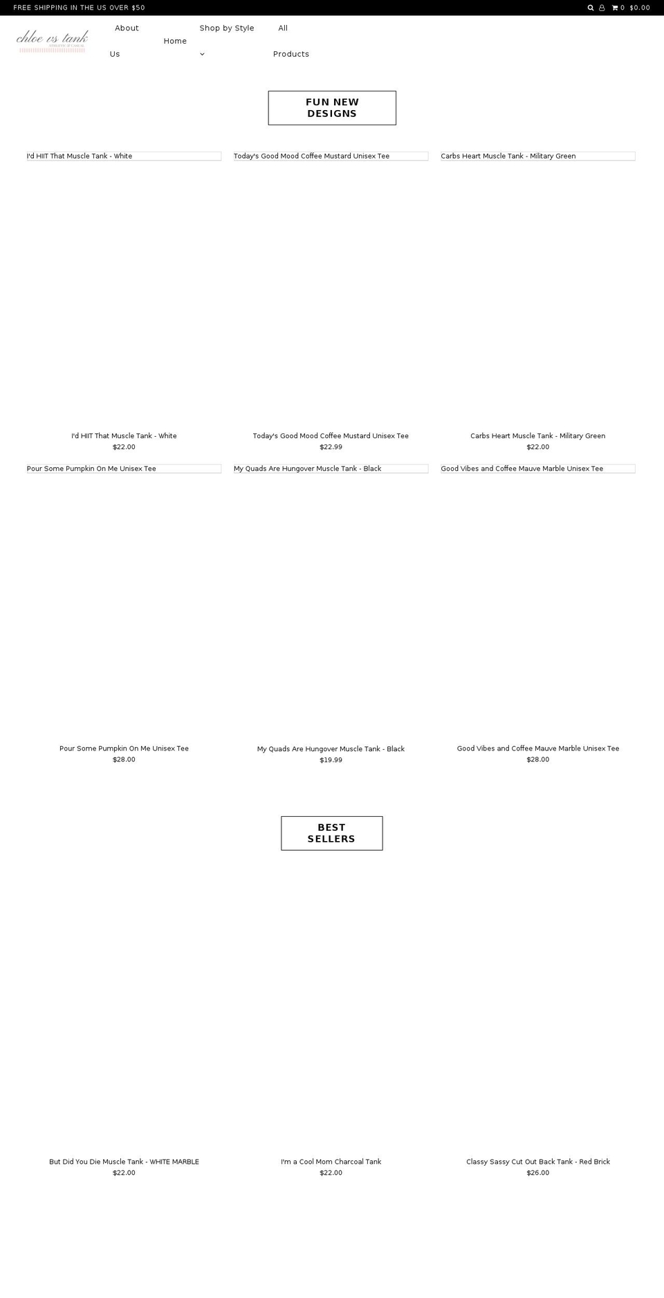 chloevstankcasual.com — Shopify storefront screenshot