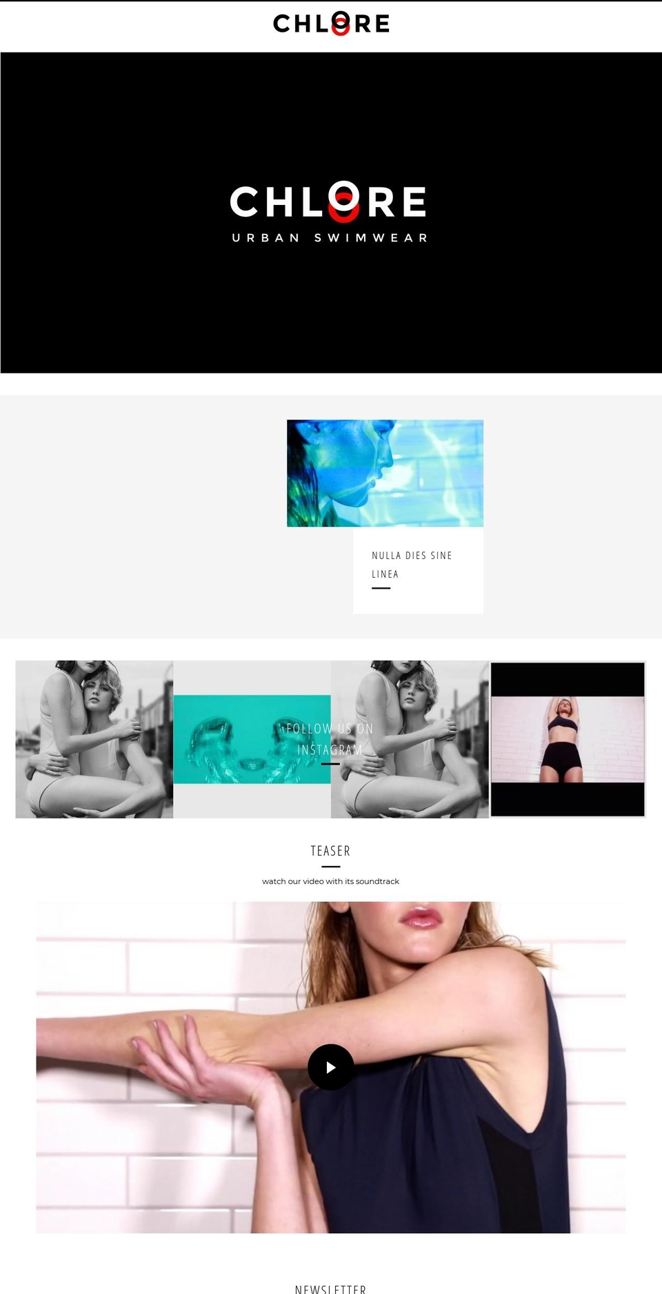 chlore-swimwear.com — Shopify storefront screenshot