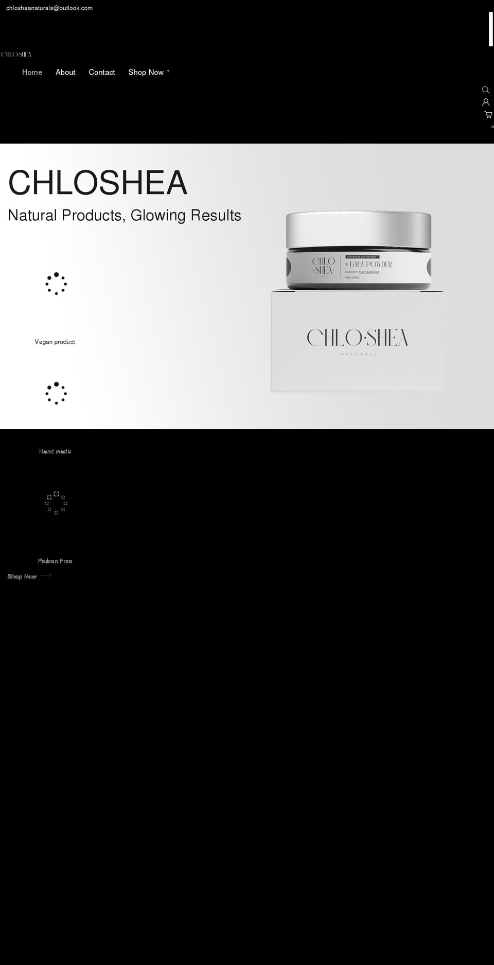 Cosma Shopify theme site example chlosheanaturals.com