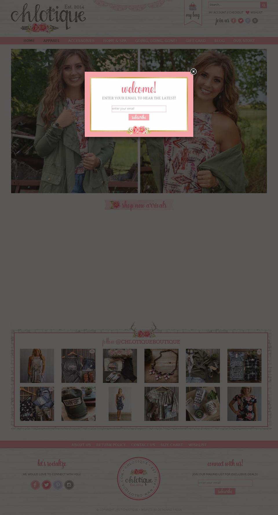 chlotique.com shopify website screenshot