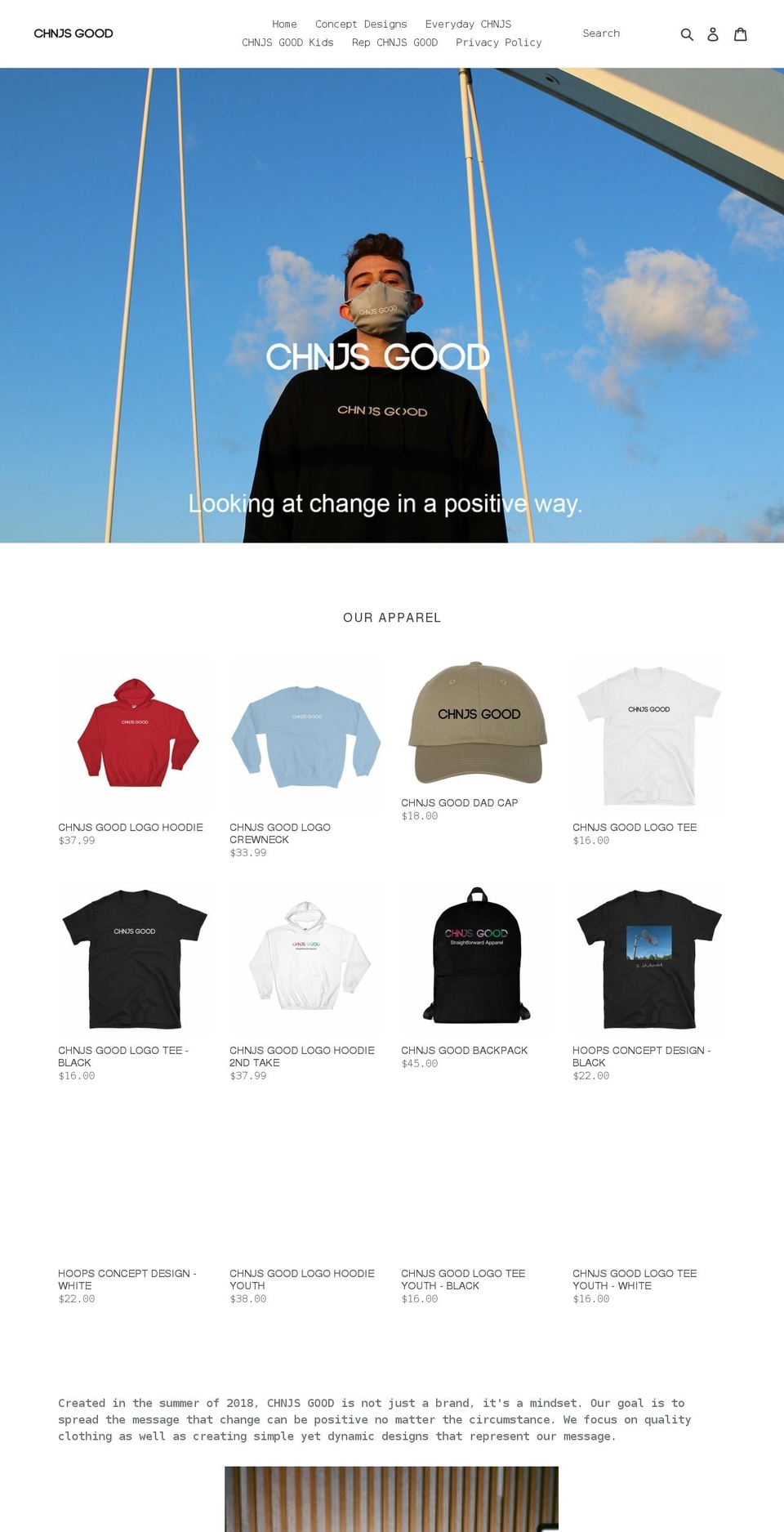 chnjsgood.com — Shopify storefront screenshot
