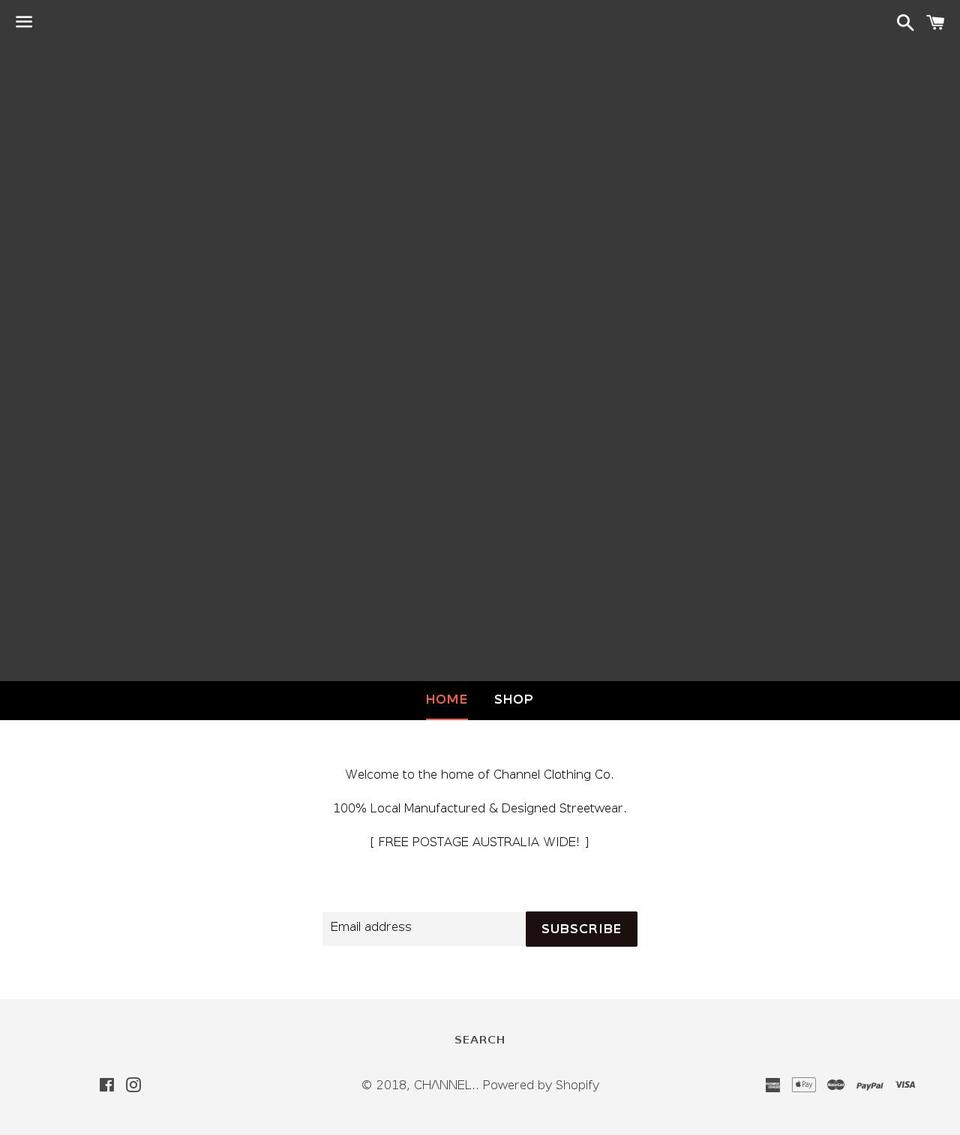 chnlclothing.com — Shopify storefront screenshot