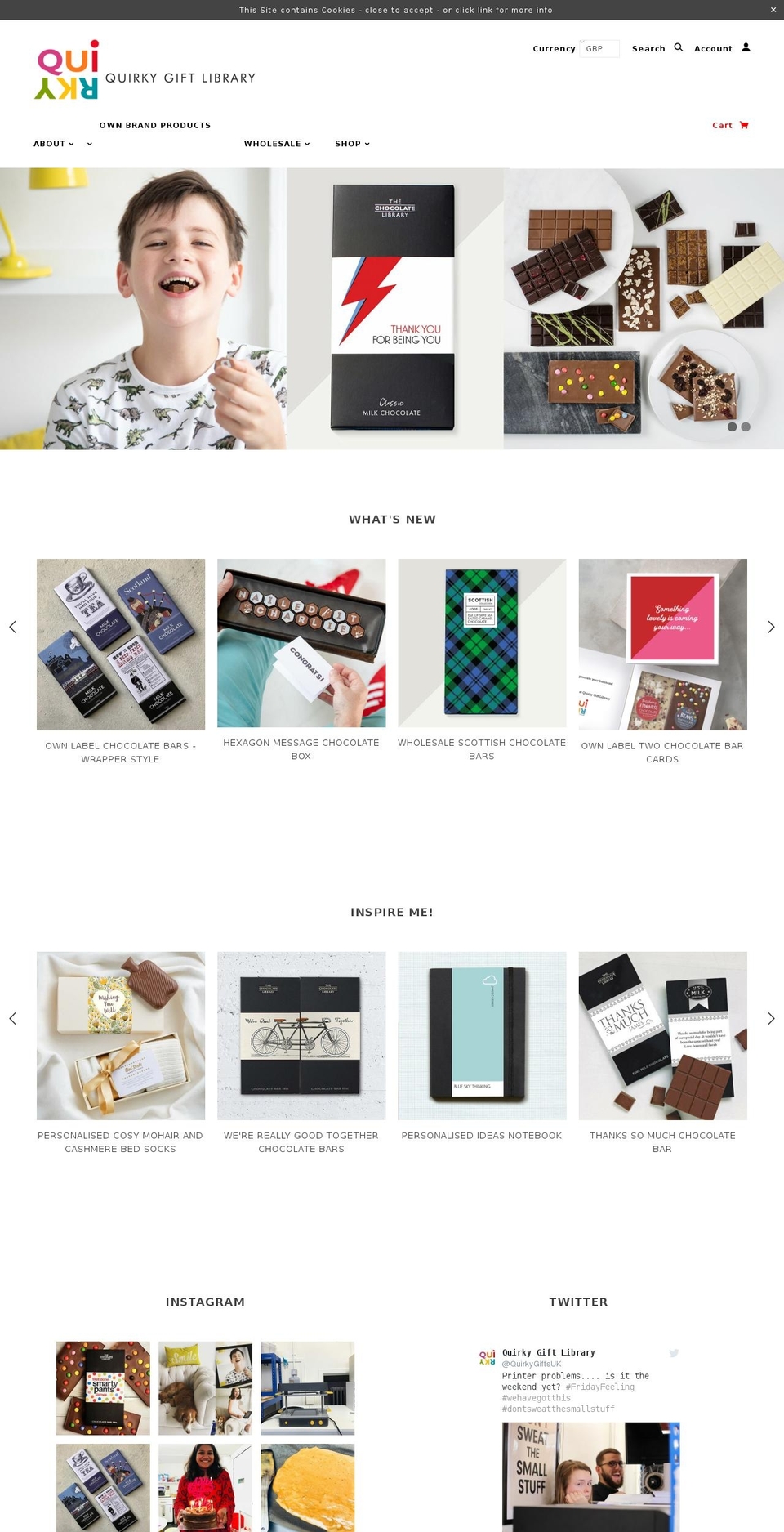 choclab.co.uk shopify website screenshot