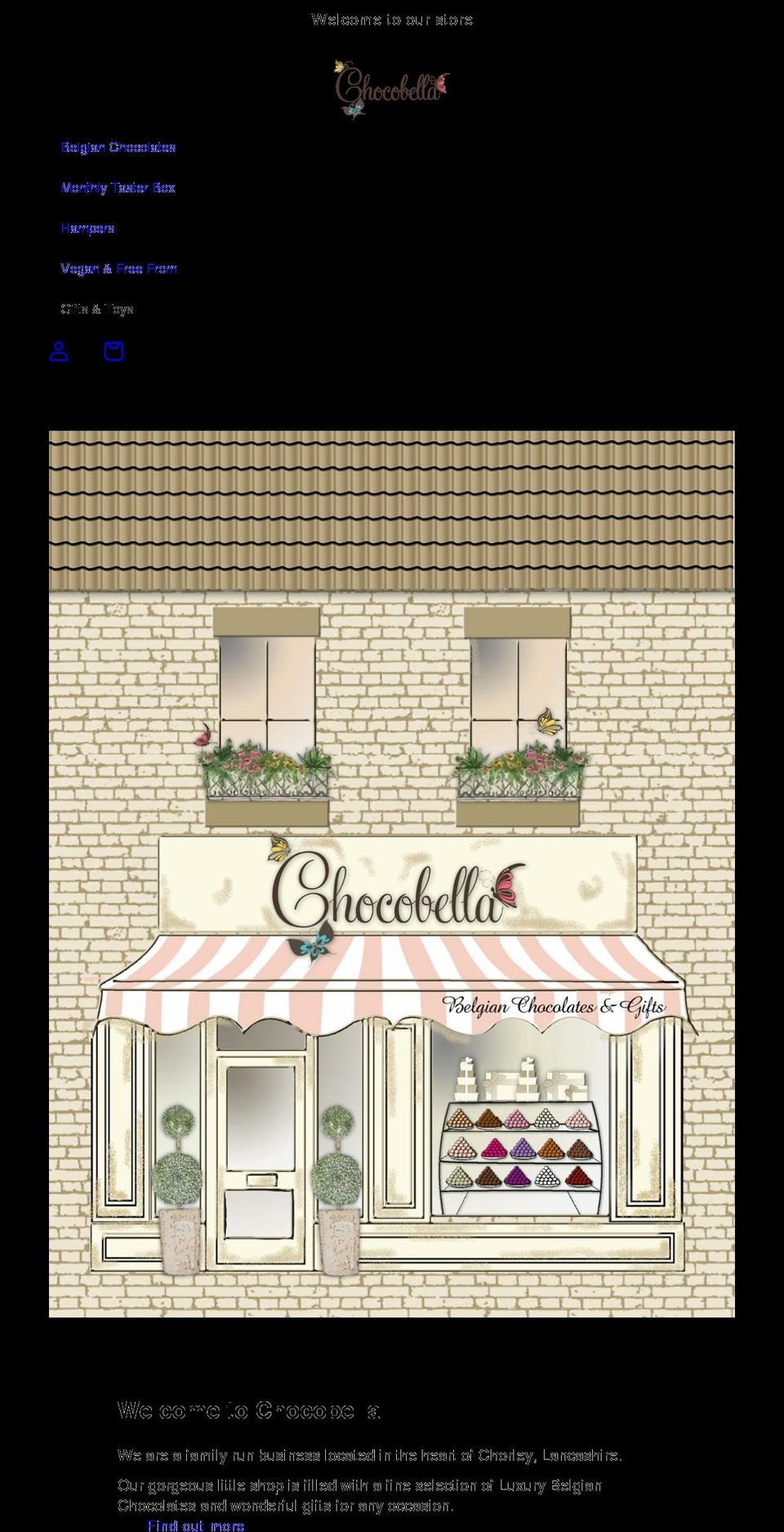 chocobella.co.uk shopify website screenshot