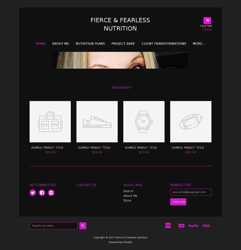 chocofittiefitness.com shopify website screenshot