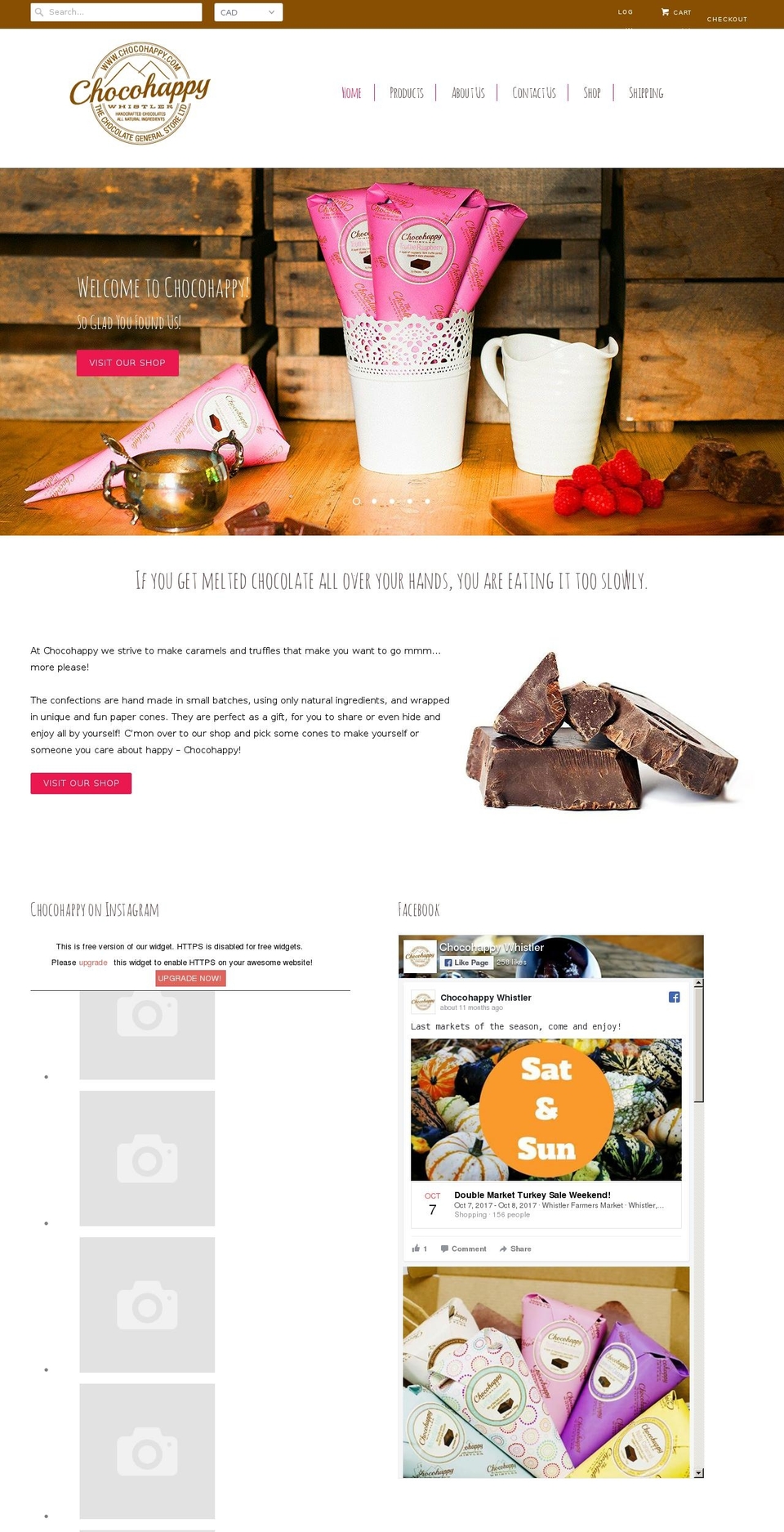 chocohappy.com — Shopify storefront screenshot