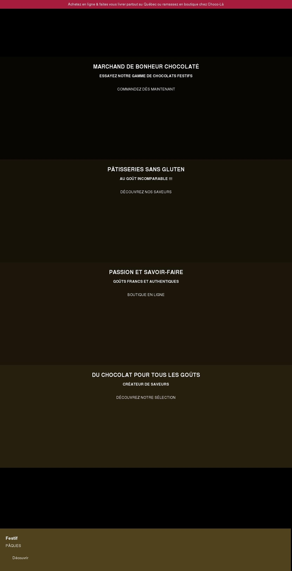 chocola.ca shopify website screenshot