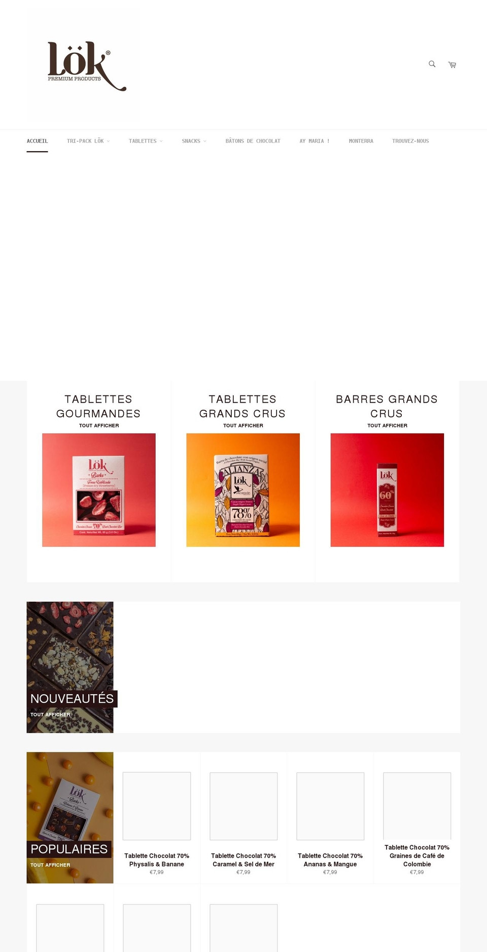 chocolat-lok.myshopify.com shopify website screenshot